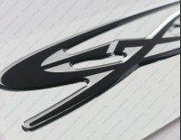 Cruisers Yachts Express Chrome/Black Raised Domed 3D Decal 17.5" x 2.5" 1pcs.